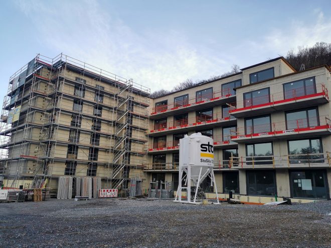 Foto der Baustelle des Hauses am Wald